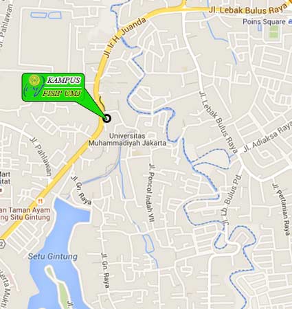 Campus Map & Location FISIP UMJ Jakarta Nomor